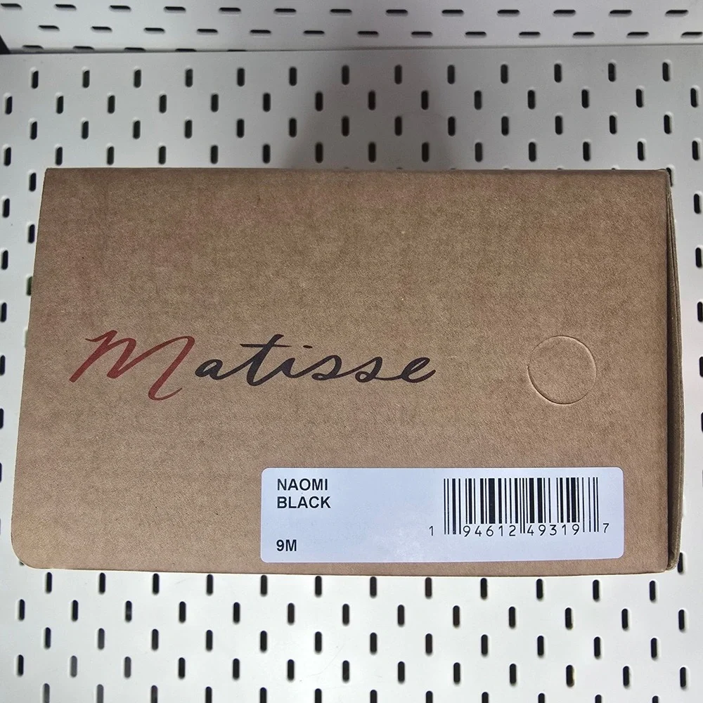 MATISSE Naomi Sandals Black Leather Ankle‎ Strap Women Sz 9 Strappy Minimalist